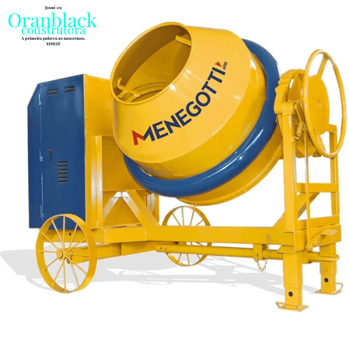Betoneira 600L/ Rebocável Motor 220V- Trifásico 7,5Cv 4P 60Hz com Roda Chapa e Kit Segurança - Menegotti-40010549
